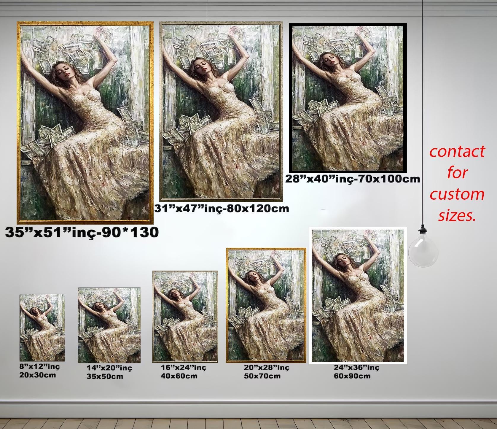 Luxury Women Wall Art – Modern Feminine Decor | Money And Power Art Canvas Print