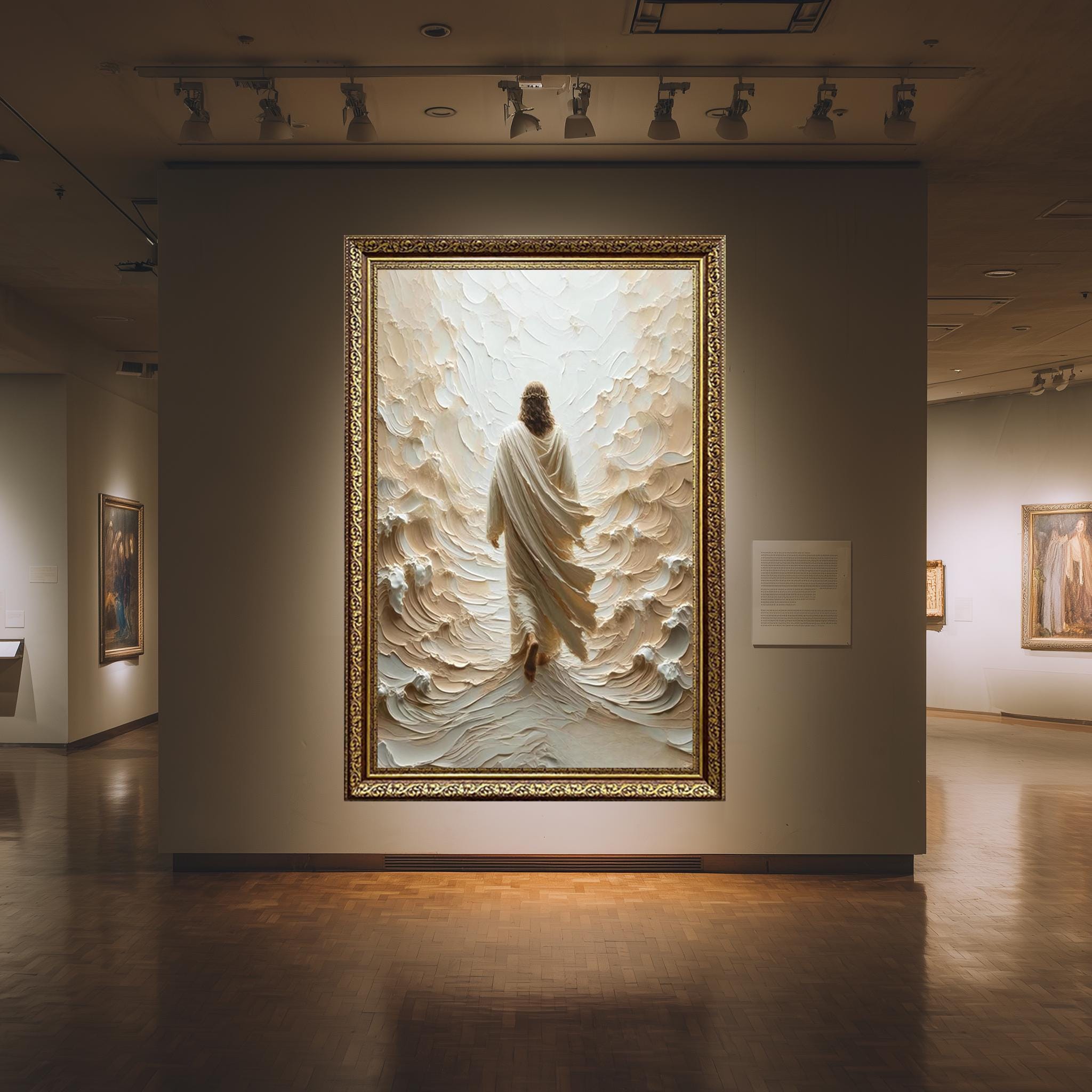 Jesus Canvas Print – Textured Religious Wall Hanging | Christian Wall Decor