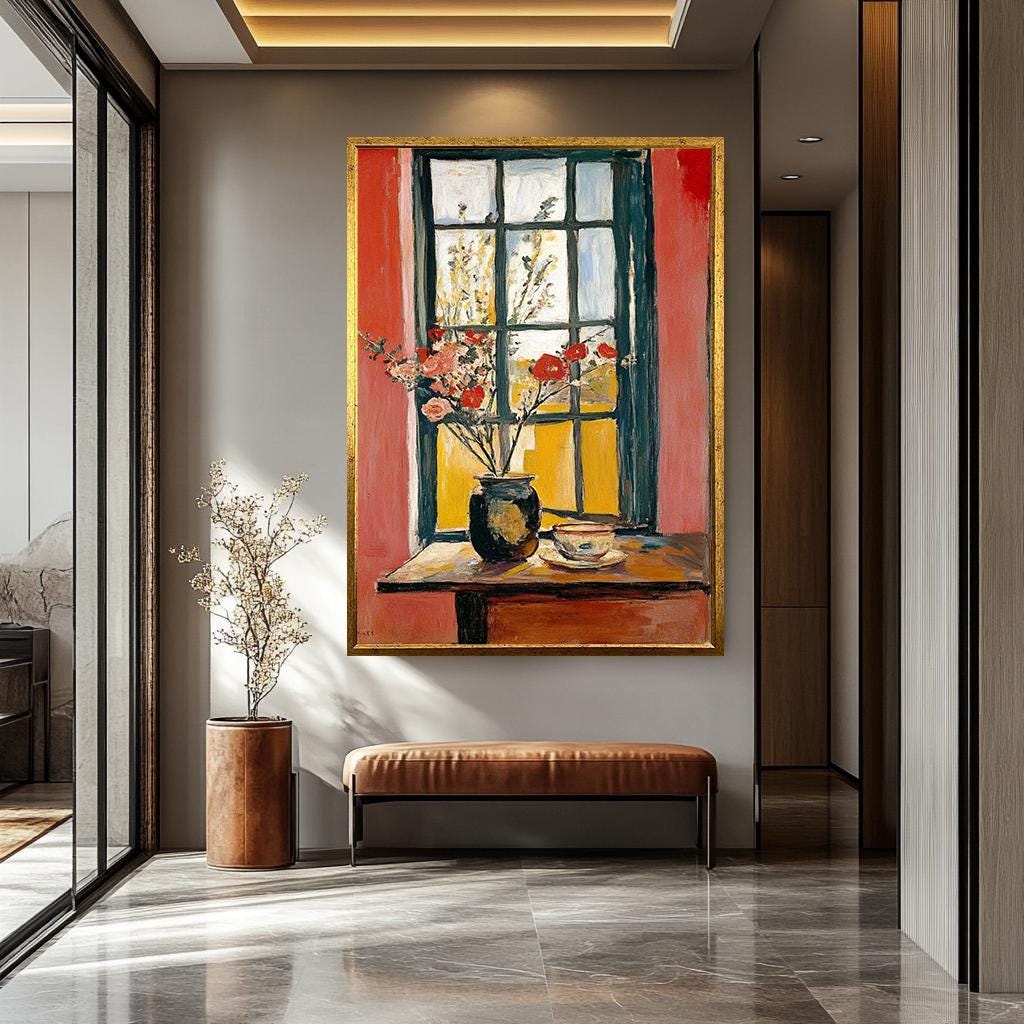 Henri Matisse Canvas Print – Vintage Window Canvas | Kitchen Dining Decor