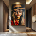 Woman Smoking Wall Art – Cool Girl Canvas | Modern Women Portrait Art Print