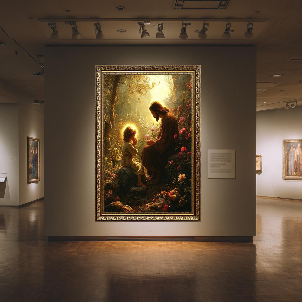 Jesus and Child Prayer Canvas – Inspiring Christian Wall Art | Spiritual Home Decor