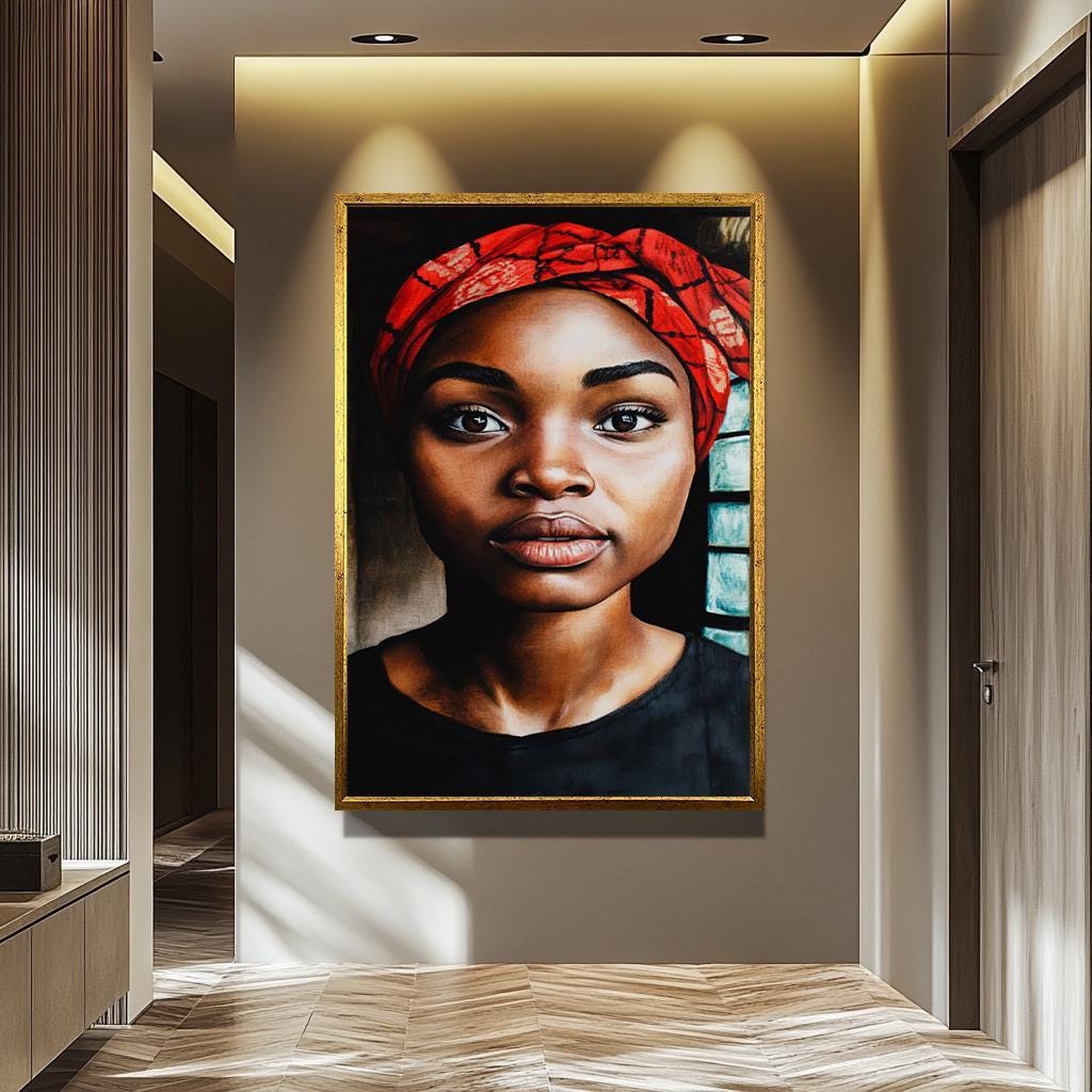 African Women Portrait Art - Bold Female Canvas Print | Cultural Wall Decor