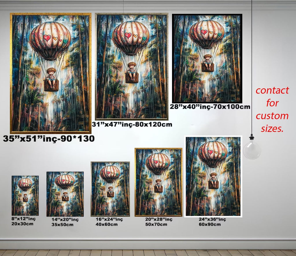 Banksy Wall Art – Graffiti Style Canvas | Vibrant Urban Jungle Artwork with Balloon