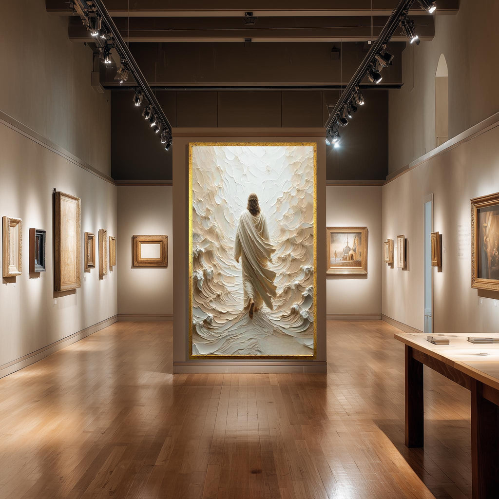 Jesus Canvas Print – Textured Religious Wall Hanging | Christian Wall Decor