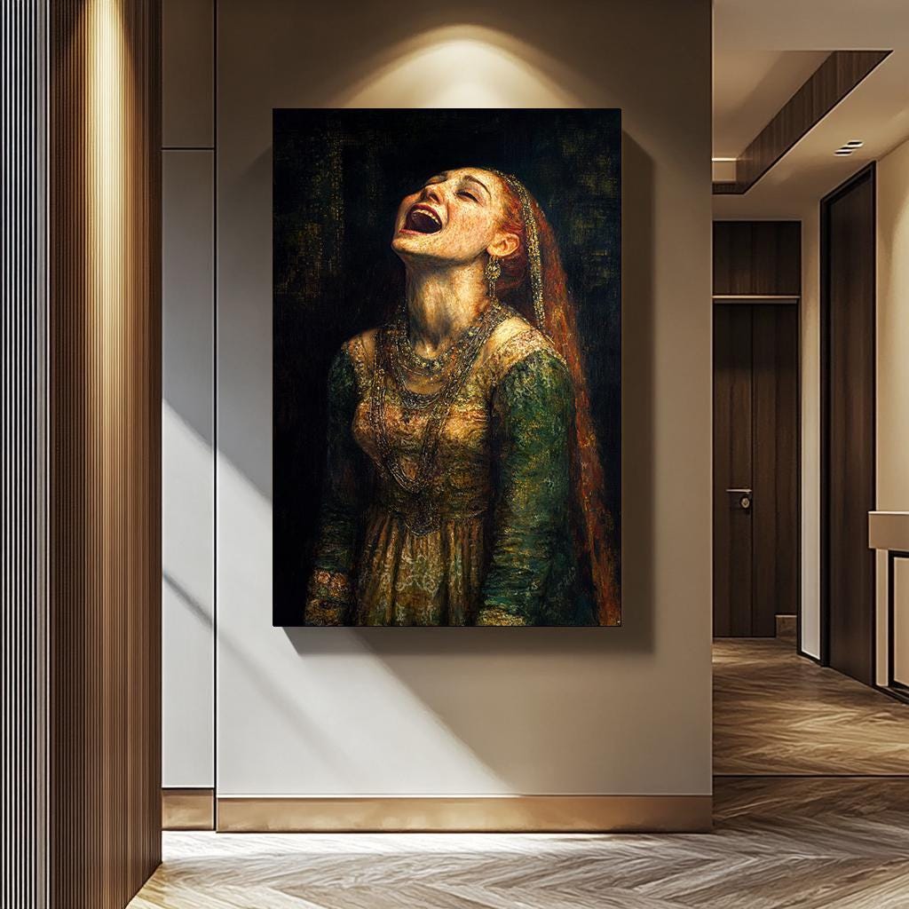 Medieval Woman Portrait – Renaissance Painting Print | Noblewoman Wall Art Decor