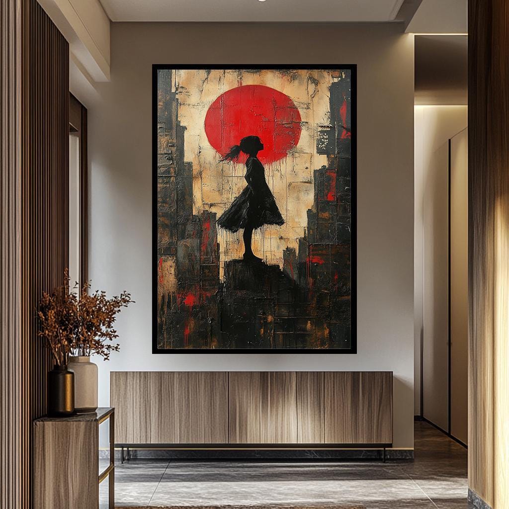 Banksy Style Women – Urban Street Art Graffiti Canvas | Modern Wall Decor Print