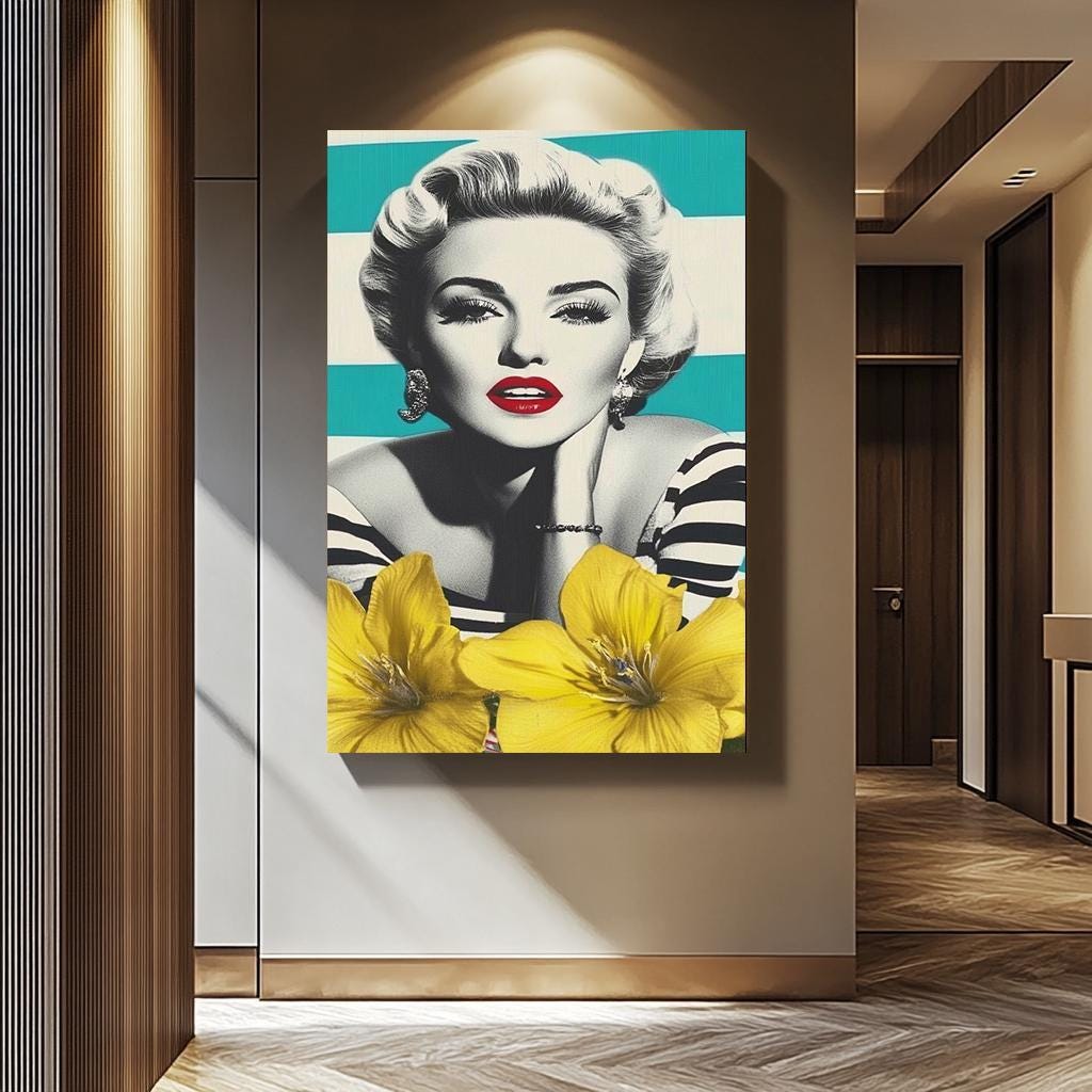 Pop Art Wall Art | Modern Abstract Canvas – Women Retro Wall Decor, Vibrant Colors