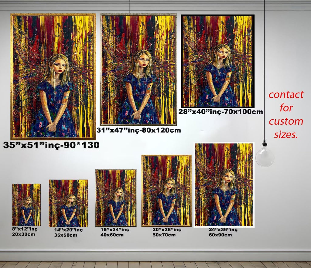 Pop Art Wall Art – Abstract Female Portrait Canvas | Vibrant Splatter Artwork