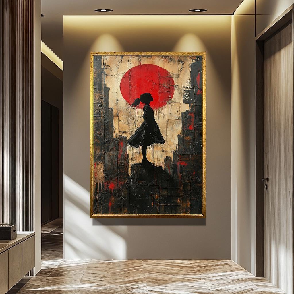 Banksy Style Women – Urban Street Art Graffiti Canvas | Modern Wall Decor Print