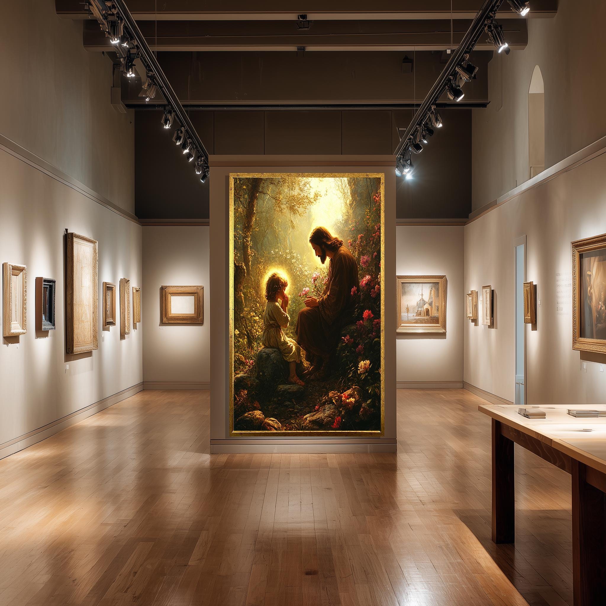 Jesus and Child Prayer Canvas – Inspiring Christian Wall Art | Spiritual Home Decor