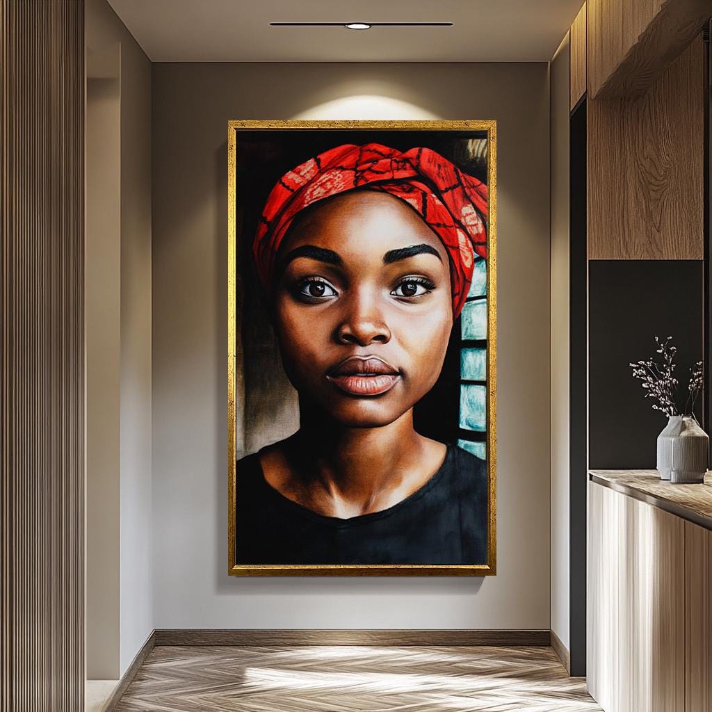 African Women Portrait Art - Bold Female Canvas Print | Cultural Wall Decor