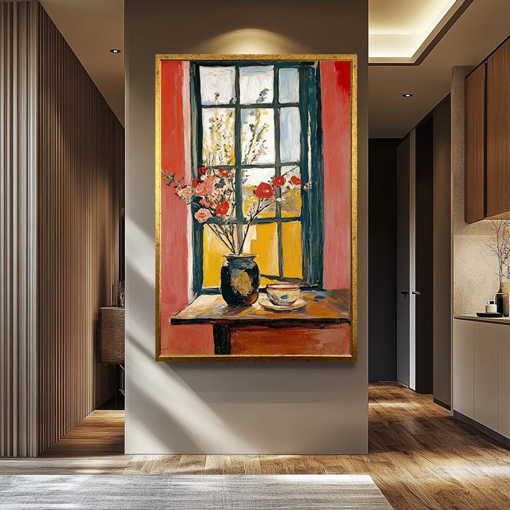 Henri Matisse Canvas Print – Vintage Window Canvas | Kitchen Dining Decor