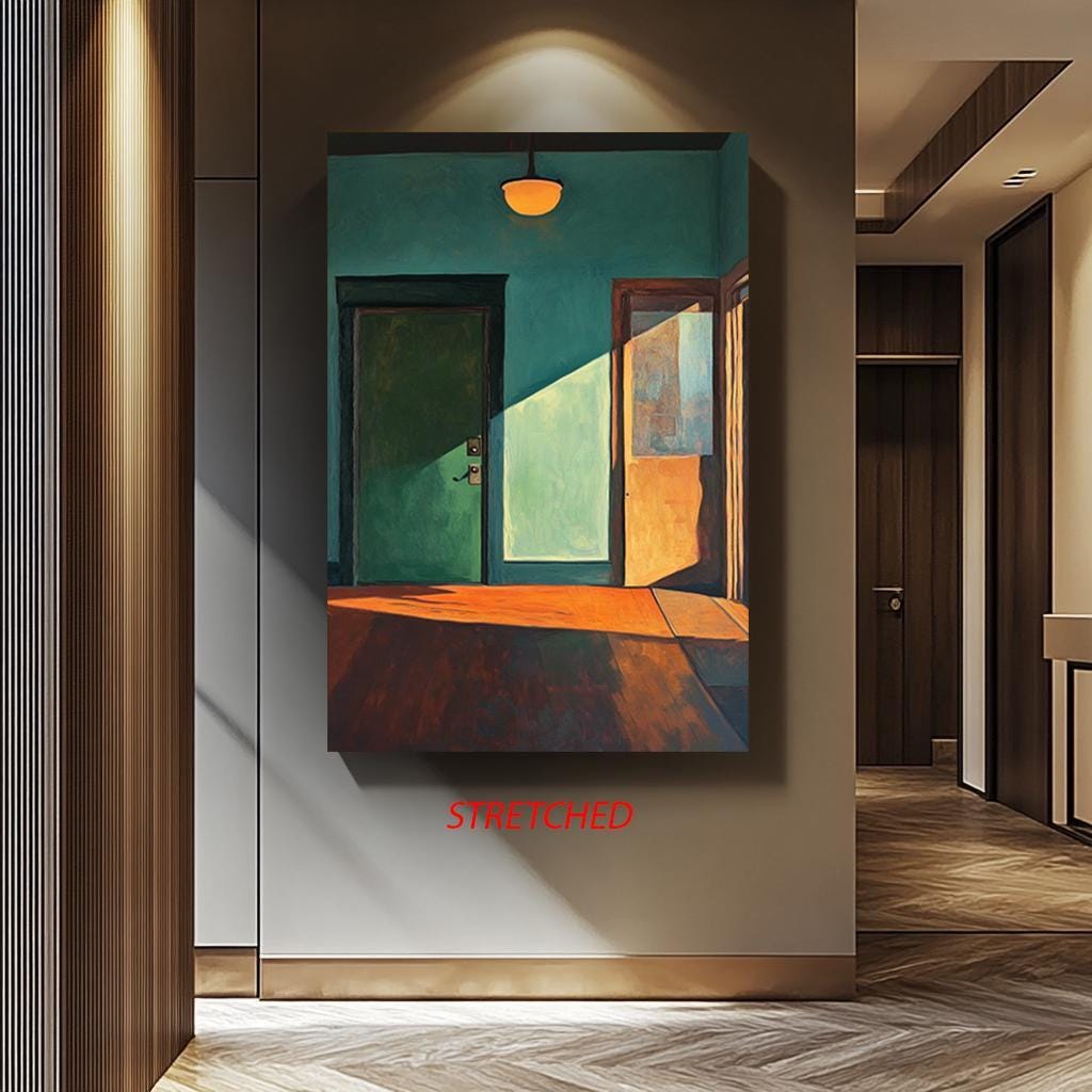 Canvas Wall Art | Edward Hopper Print of Sunlit Room - Modern Minimalist Home Decor