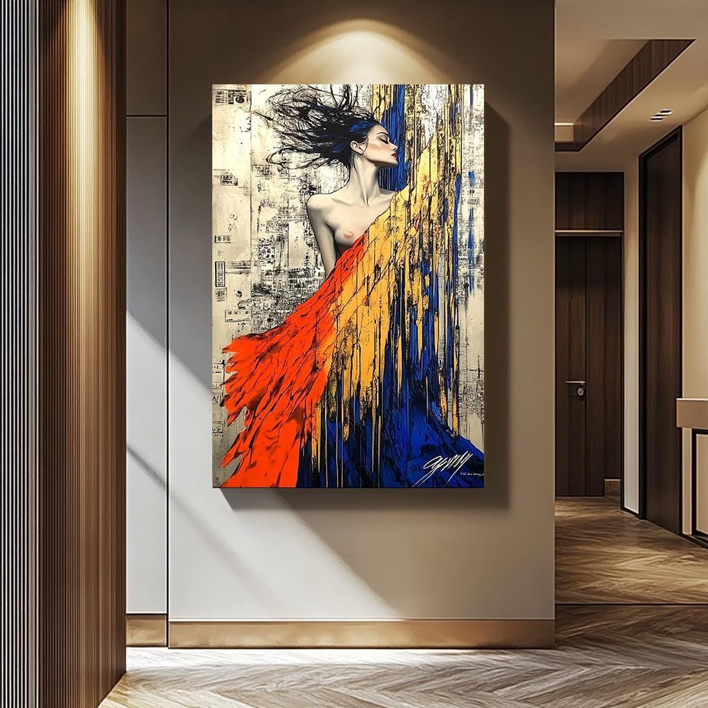 Abstract Women Wall Art – Modern Female Portrait Canvas Print | Bold Colorful Artwork