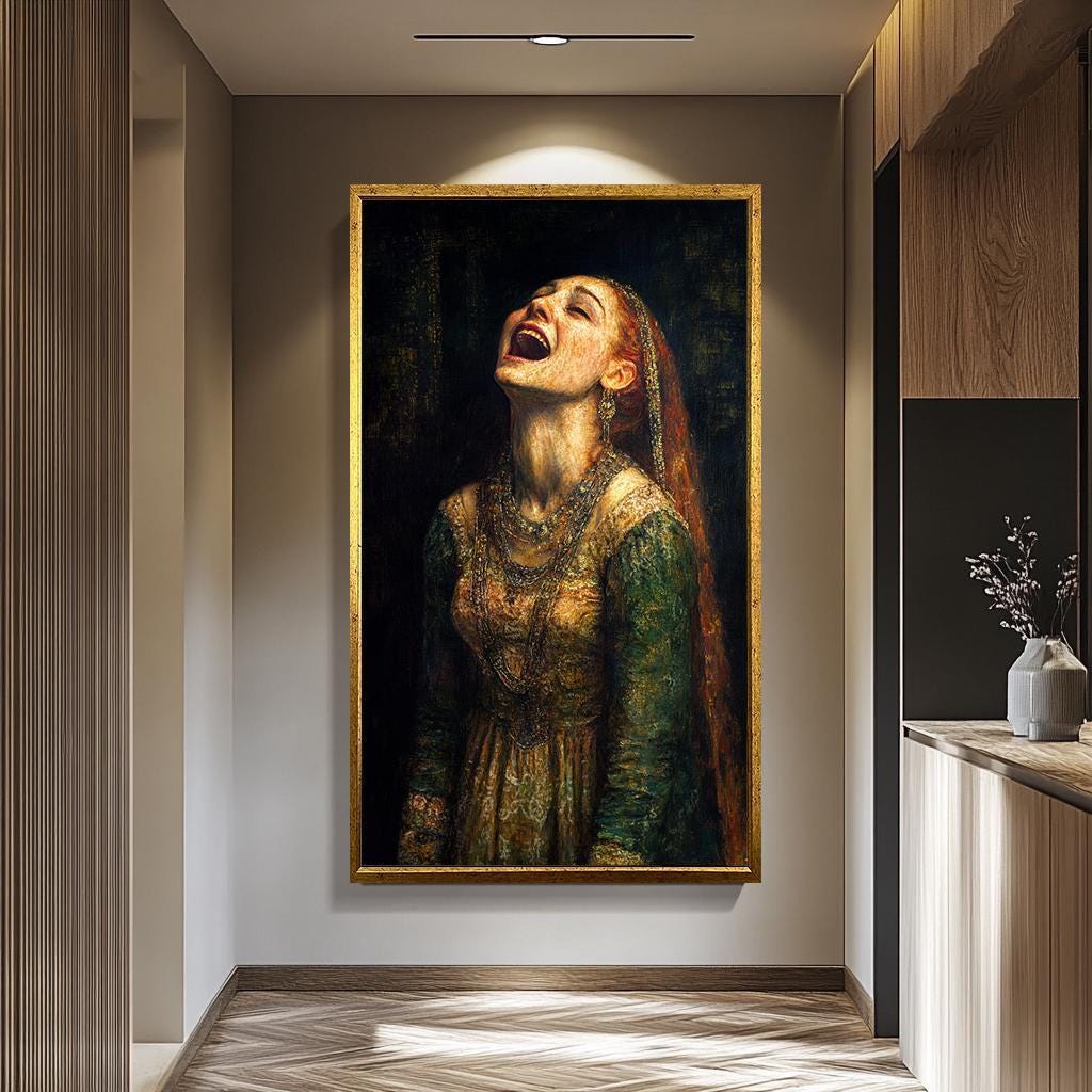 Medieval Woman Portrait – Renaissance Painting Print | Noblewoman Wall Art Decor