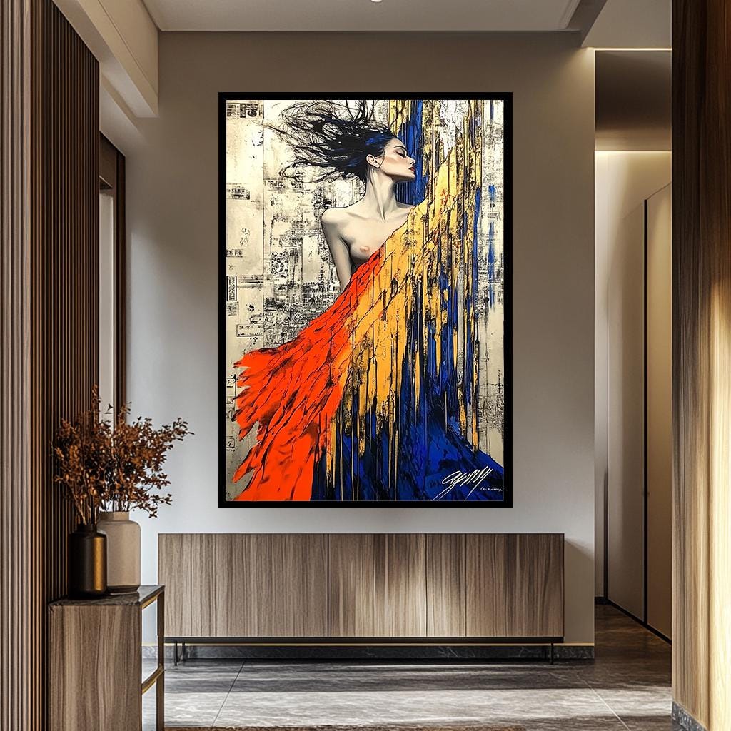Abstract Women Wall Art – Modern Female Portrait Canvas Print | Bold Colorful Artwork