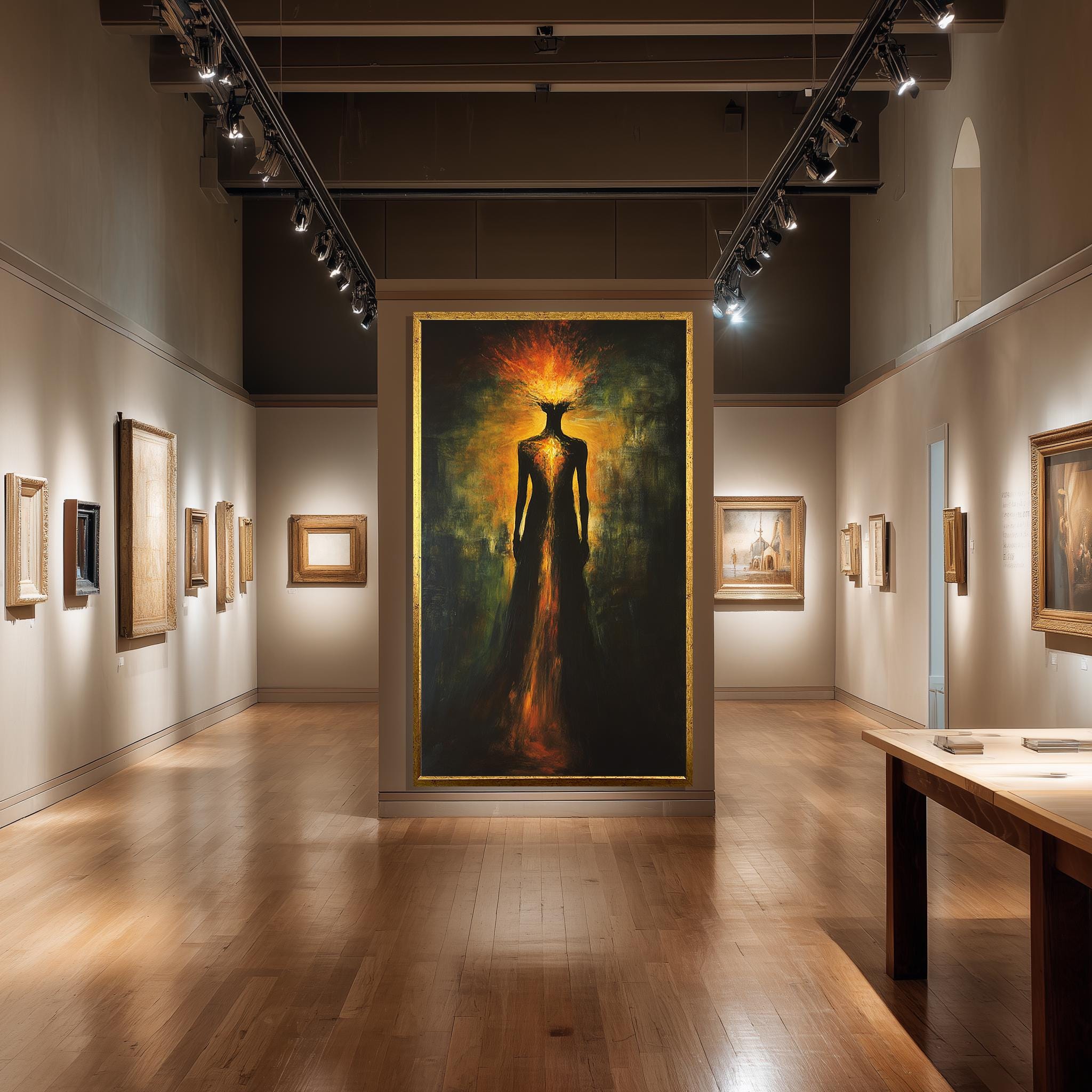 Abstract Fire Canvas – Fiery Aura & Glowing Body Art | Burning Soul Print