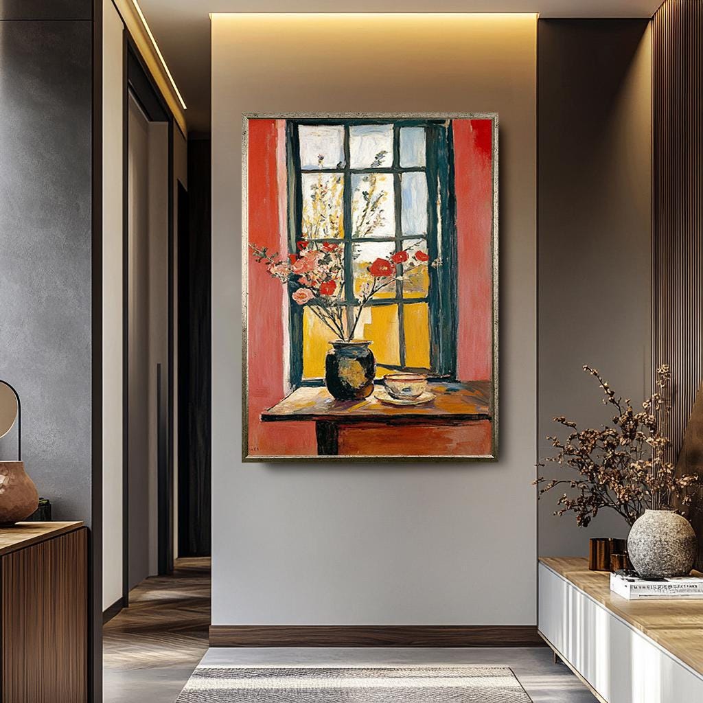 Henri Matisse Canvas Print – Vintage Window Canvas | Kitchen Dining Decor