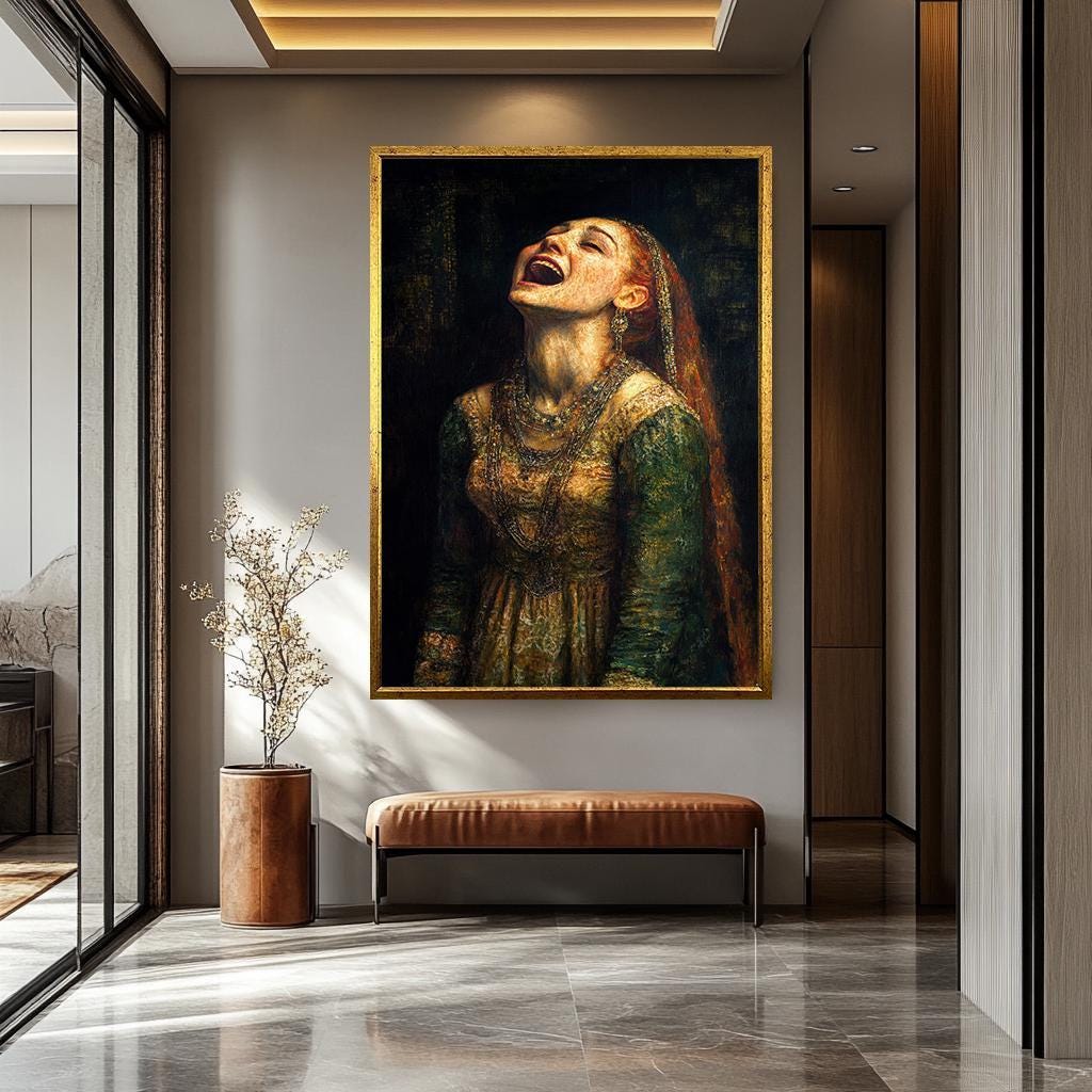 Medieval Woman Portrait – Renaissance Painting Print | Noblewoman Wall Art Decor