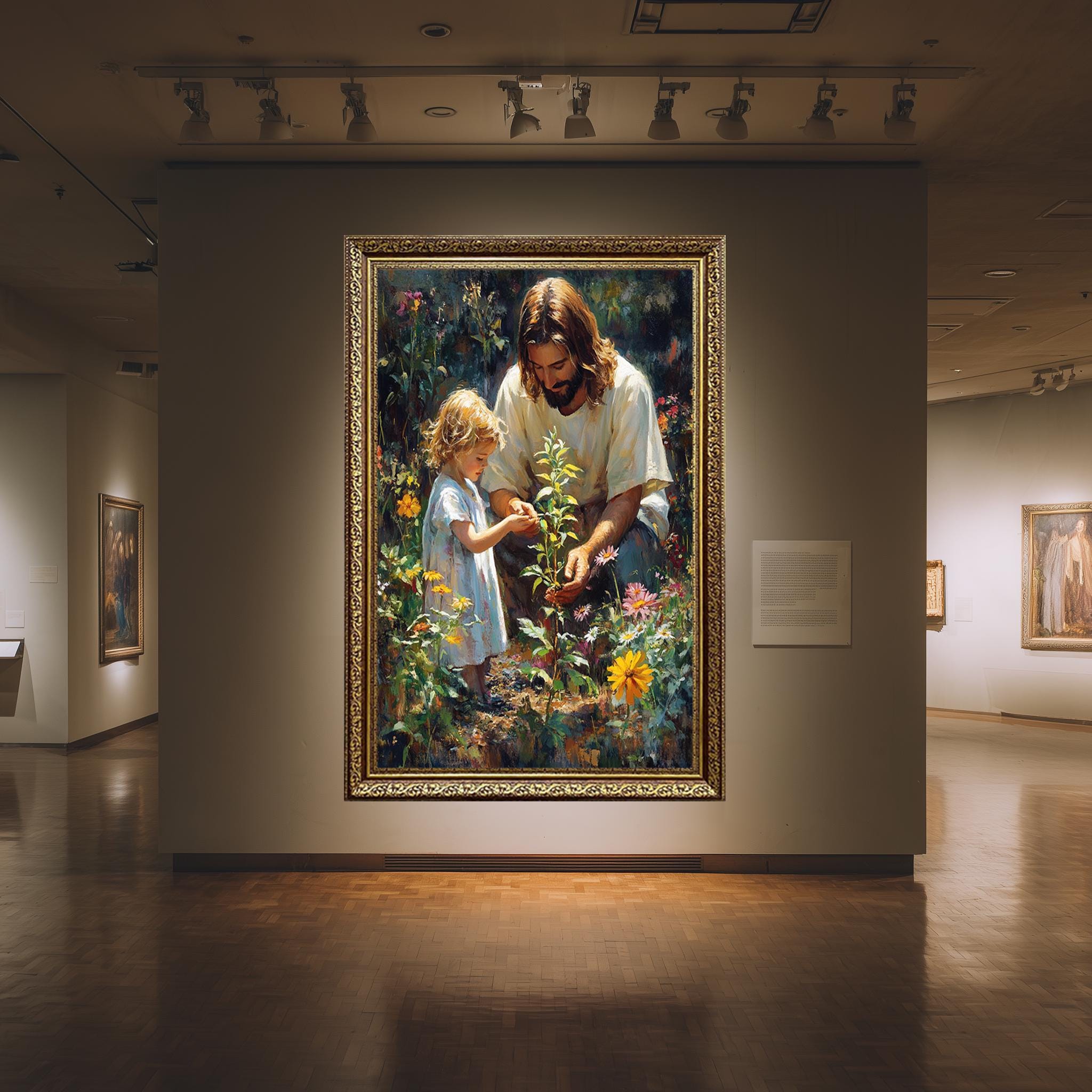 Jesus and Child Canvas Art – Christian Wall Decor | Faith Based Spiritual Canvas Print