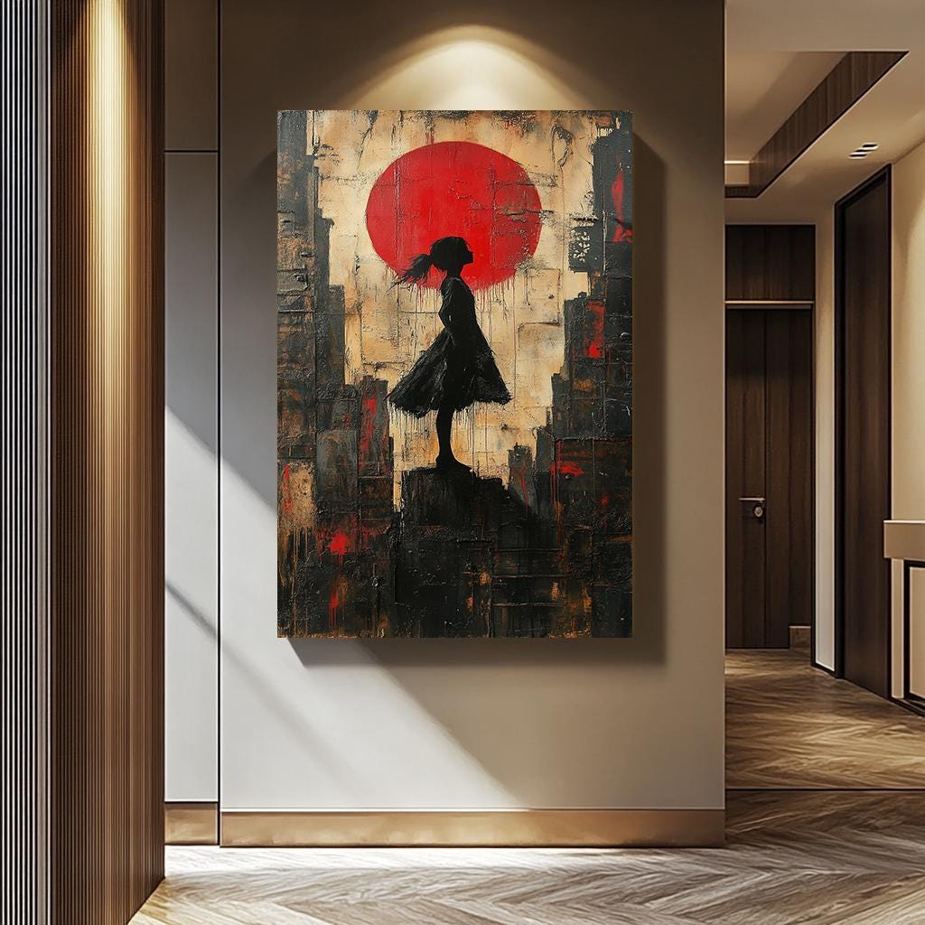 Banksy Style Women – Urban Street Art Graffiti Canvas | Modern Wall Decor Print