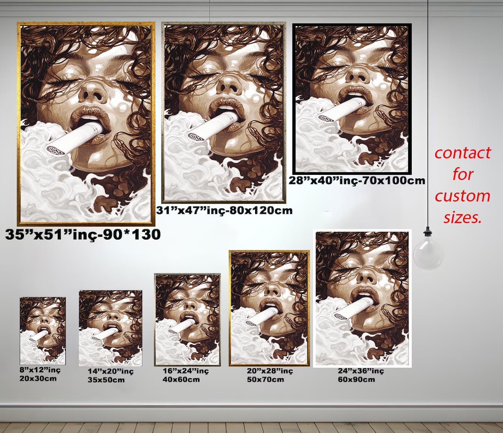 Modern Women Wall Art – Abstract Feminine Portrait Painting | Stylish Canvas Print