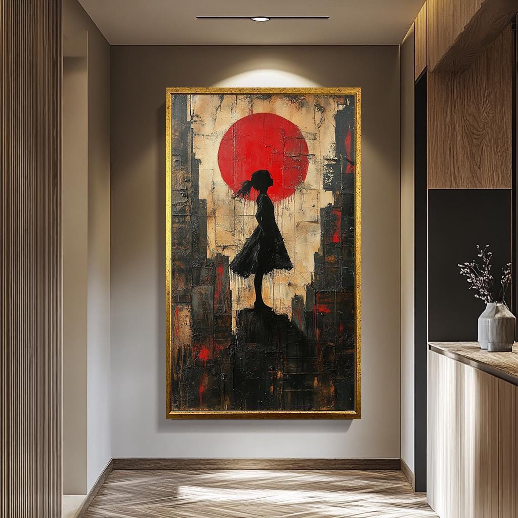 Banksy Style Women – Urban Street Art Graffiti Canvas | Modern Wall Decor Print