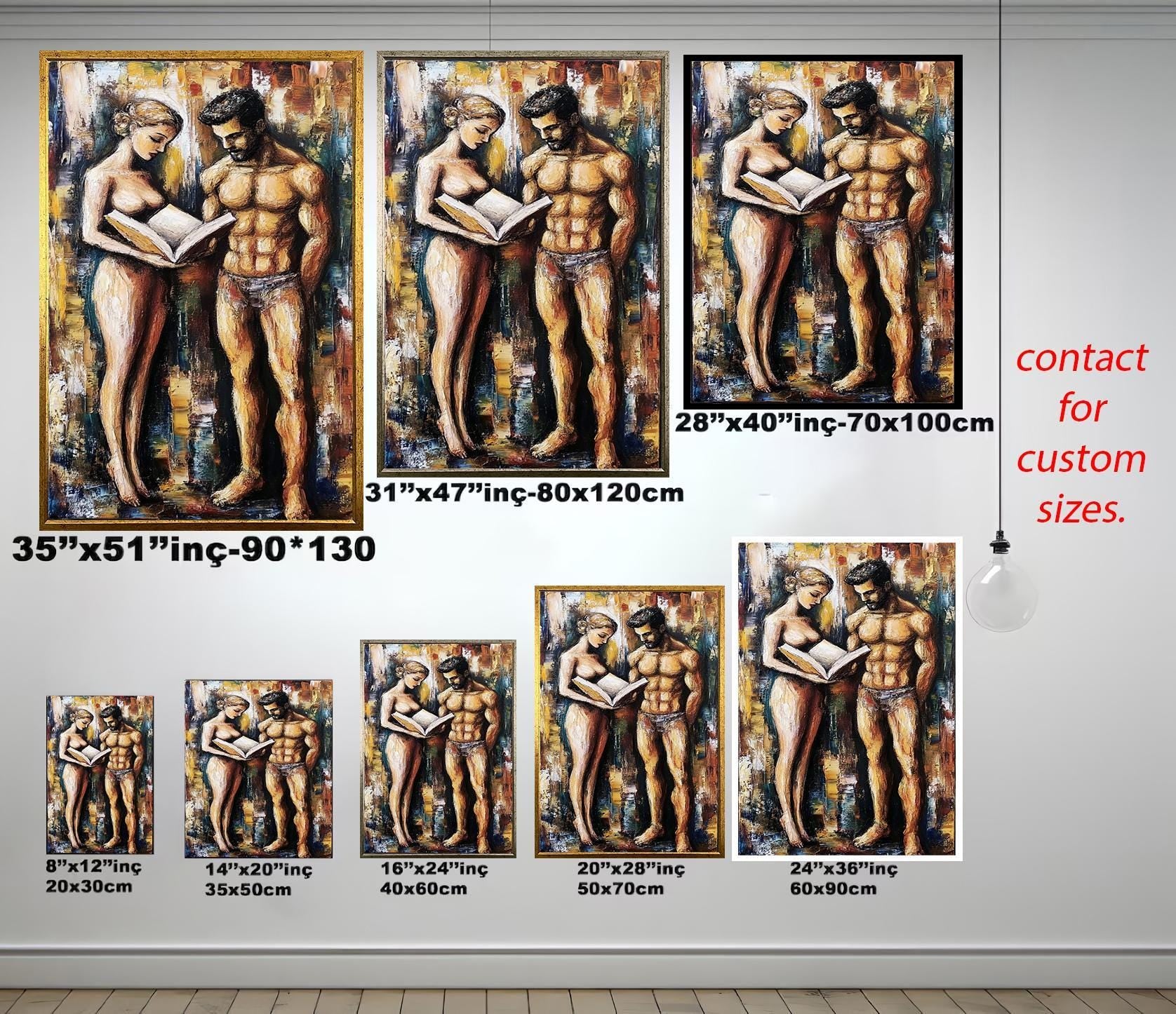 Erotic Wall Decor - Sensual Abstract Canvas | Intimate Couple Wall Art