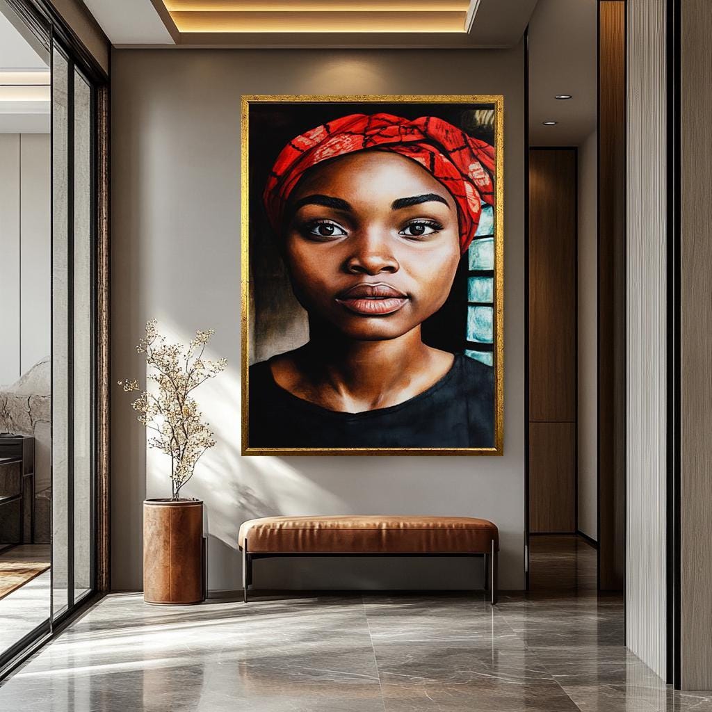 African Women Portrait Art - Bold Female Canvas Print | Cultural Wall Decor