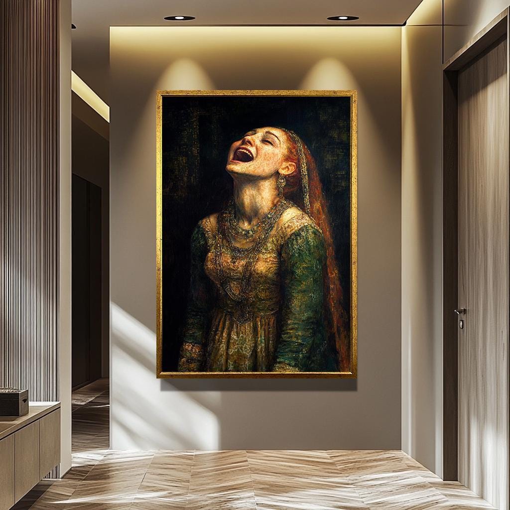 Medieval Woman Portrait – Renaissance Painting Print | Noblewoman Wall Art Decor