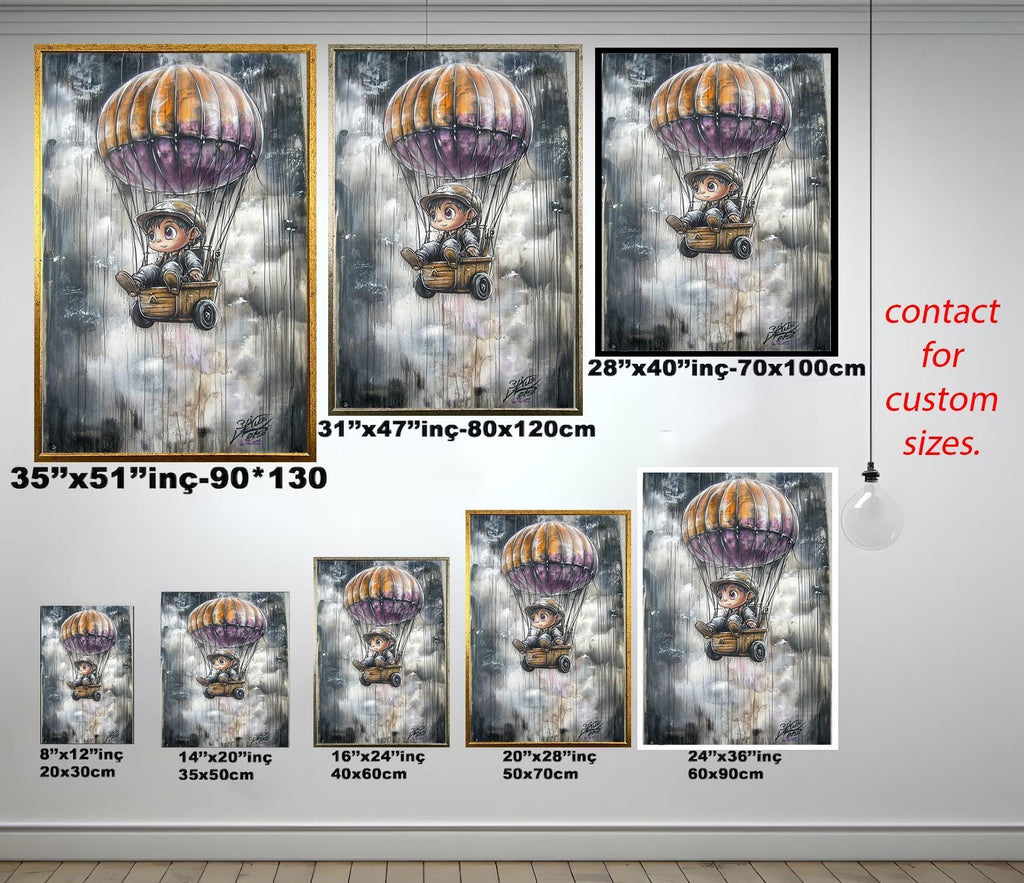 Banksy Balloon Wall Art - Graffiti Wall Art Canvas | Urban Graffiti Decor Print