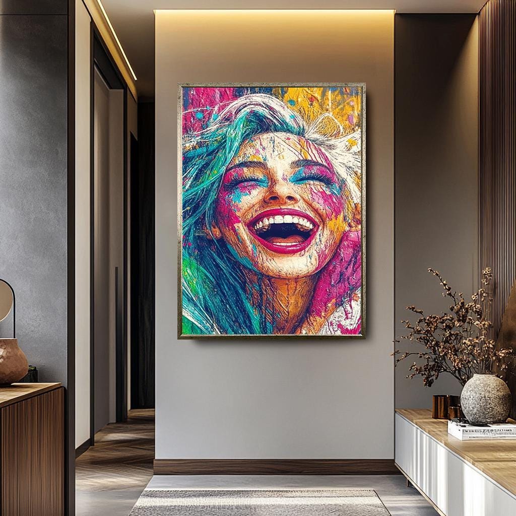 Women Pop Art Wall Art – Colorful Portrait Print | Modern Artistic Canvas – Bold Face Artwork