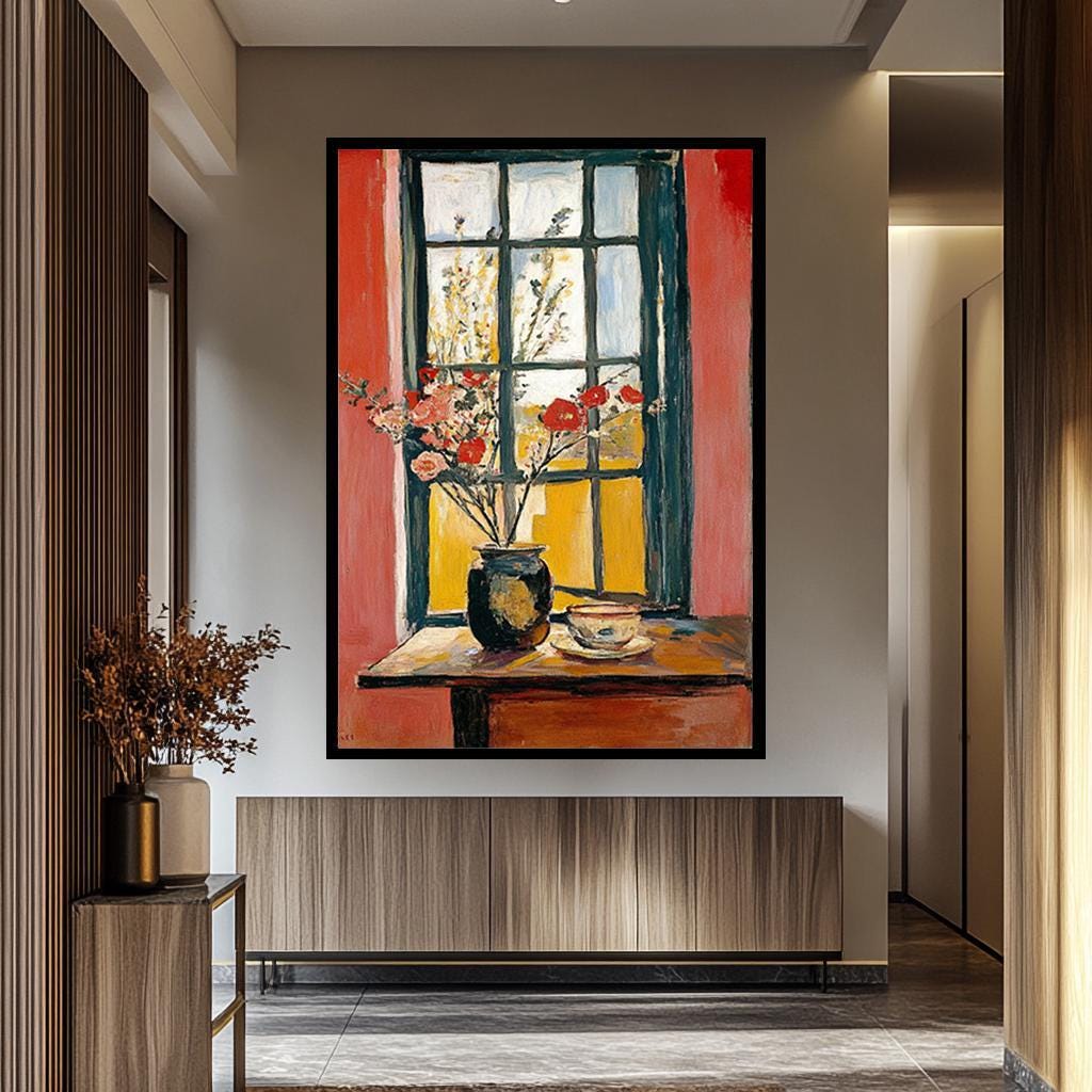 Henri Matisse Canvas Print – Vintage Window Canvas | Kitchen Dining Decor