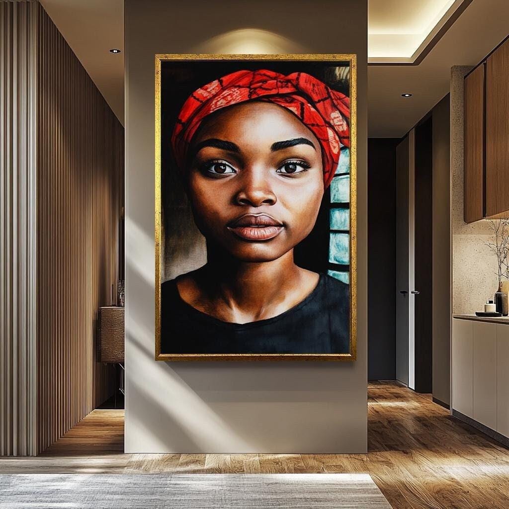 African Women Portrait Art - Bold Female Canvas Print | Cultural Wall Decor