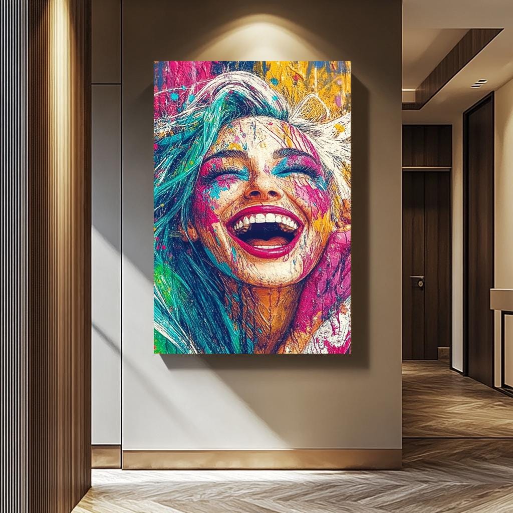Women Pop Art Wall Art – Colorful Portrait Print | Modern Artistic Canvas – Bold Face Artwork