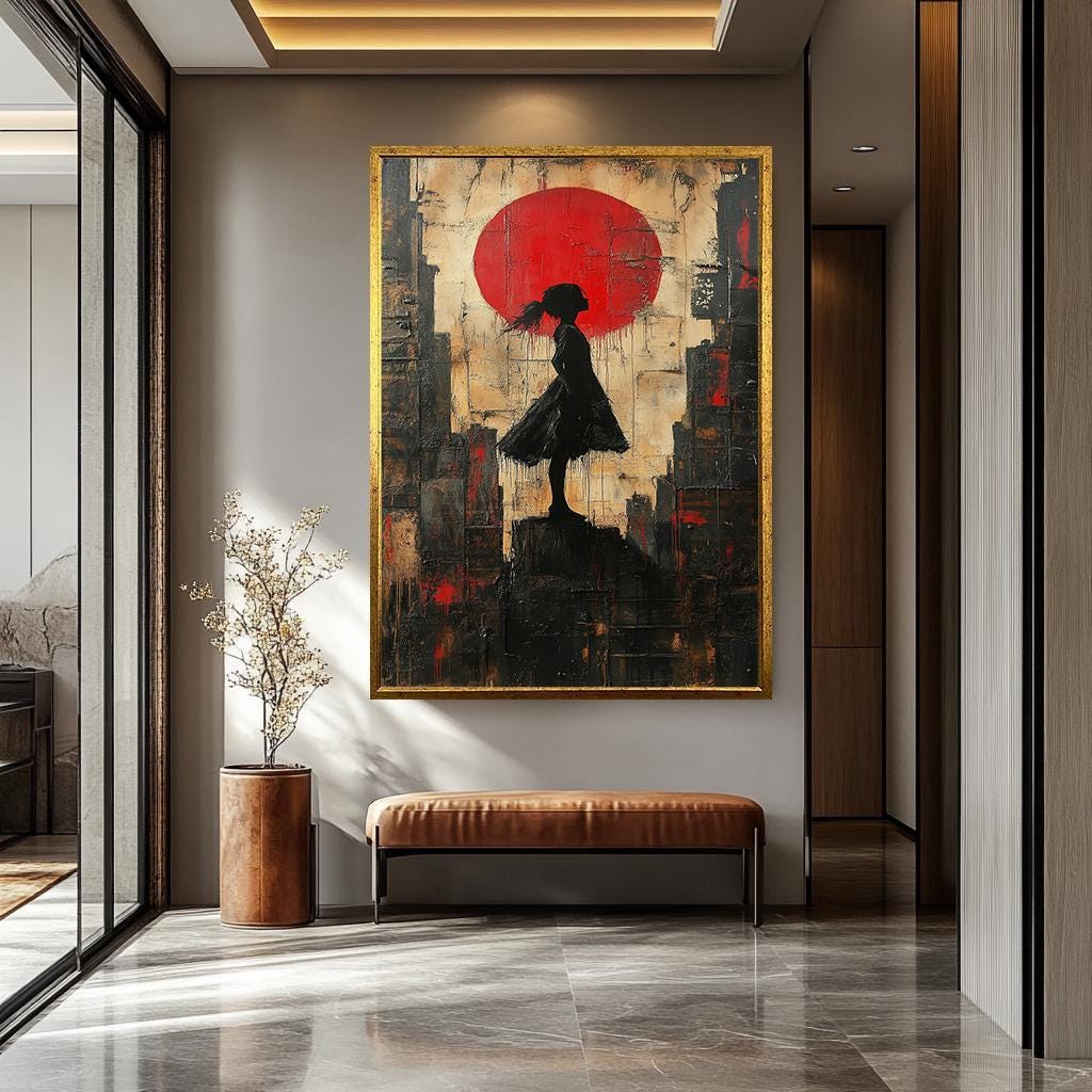 Banksy Style Women – Urban Street Art Graffiti Canvas | Modern Wall Decor Print