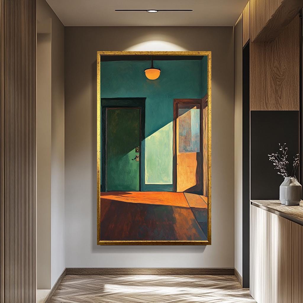 Canvas Wall Art | Edward Hopper Print of Sunlit Room - Modern Minimalist Home Decor