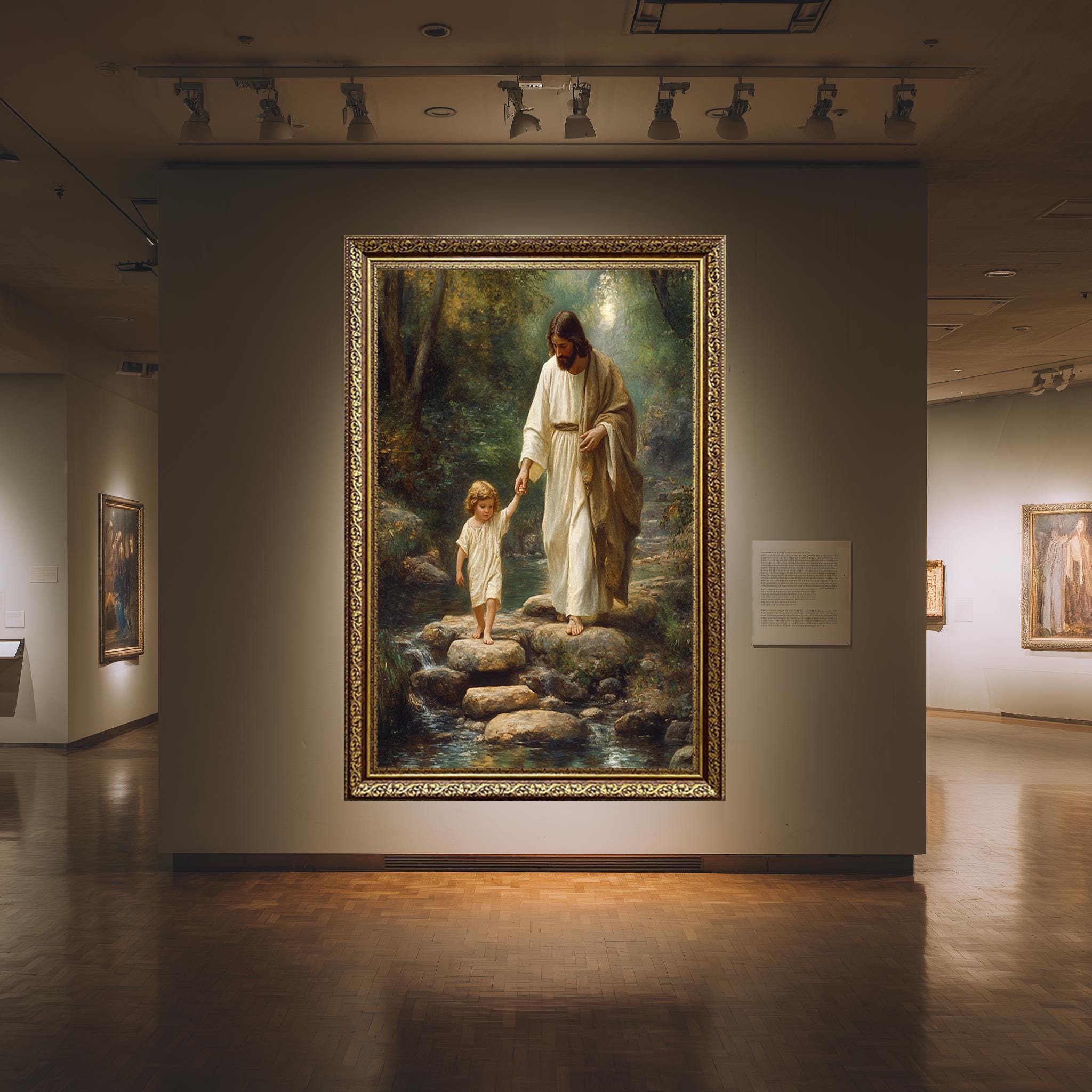 Jesus Holding Child Art – Christian Wall Decor | Faith Inspired Canvas Print