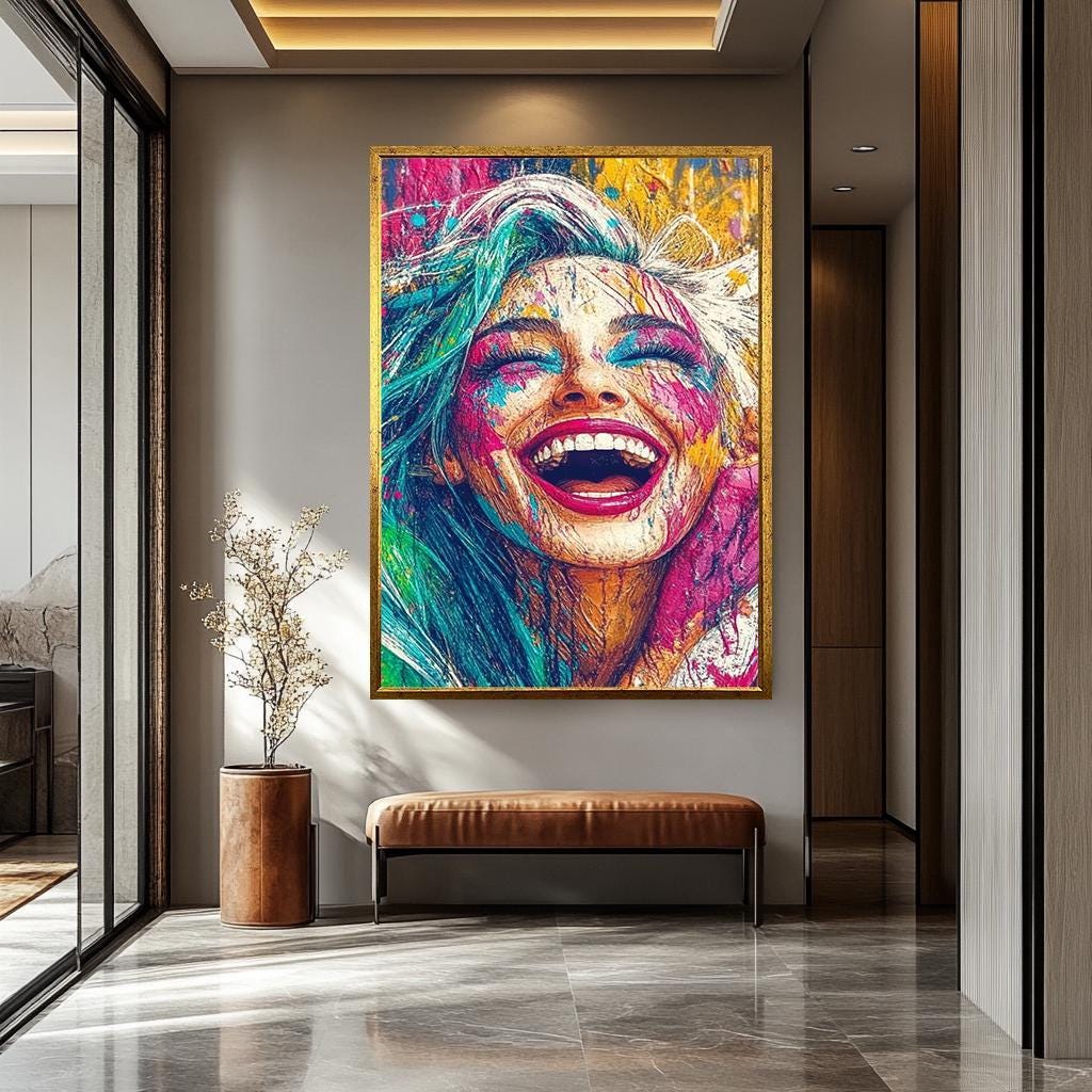 Women Pop Art Wall Art – Colorful Portrait Print | Modern Artistic Canvas – Bold Face Artwork