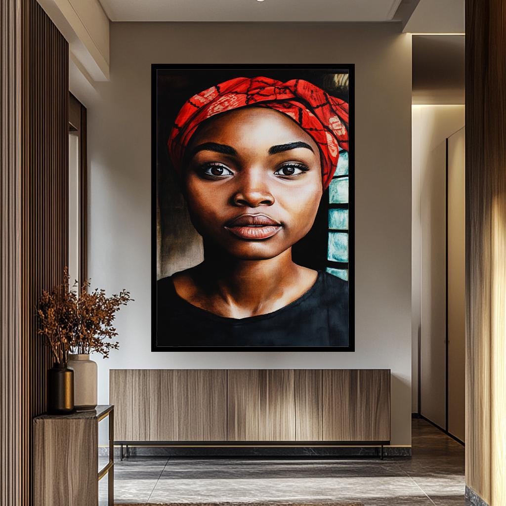 African Women Portrait Art - Bold Female Canvas Print | Cultural Wall Decor