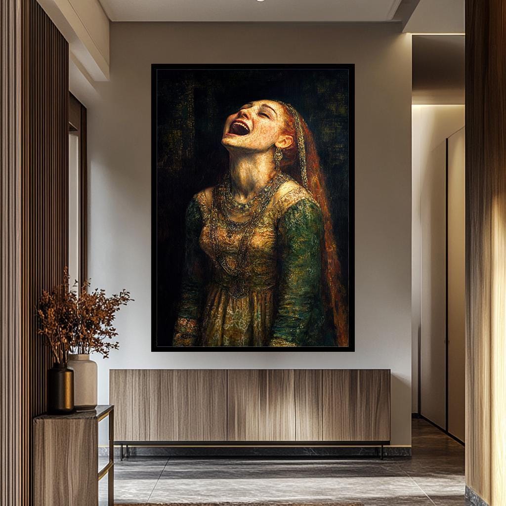 Medieval Woman Portrait – Renaissance Painting Print | Noblewoman Wall Art Decor