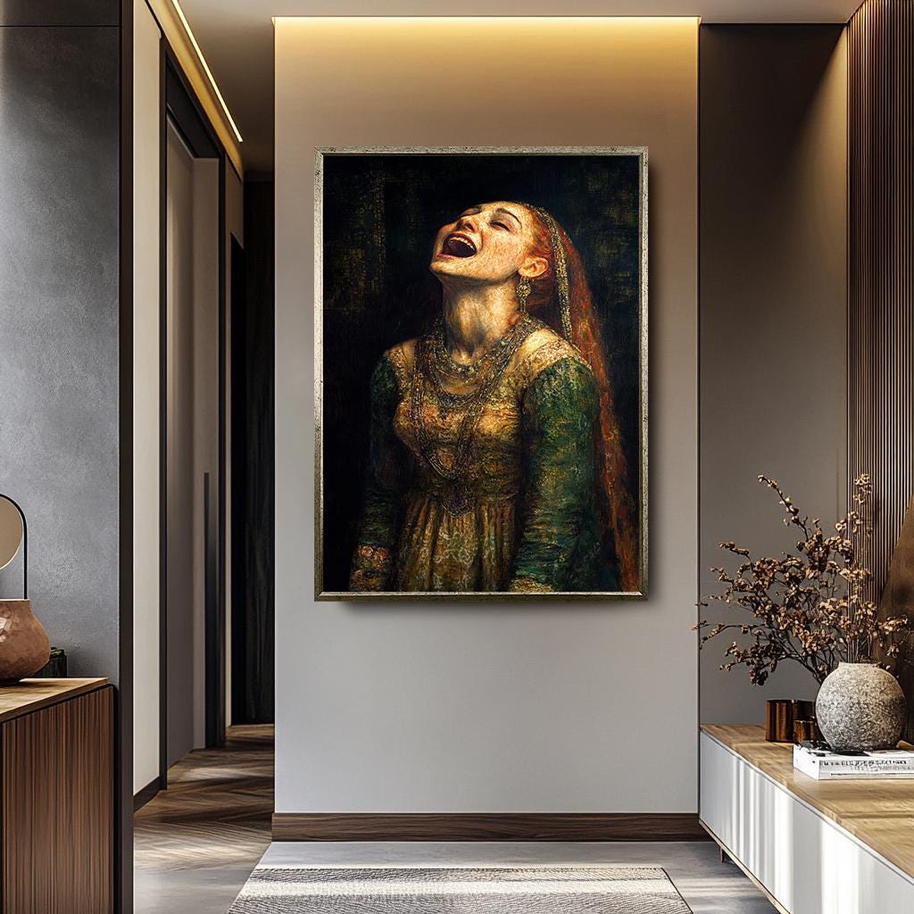 Medieval Woman Portrait – Renaissance Painting Print | Noblewoman Wall Art Decor