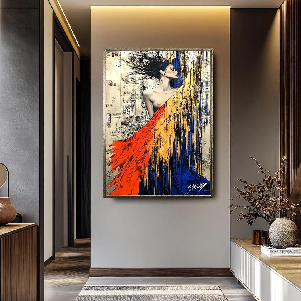 Abstract Women Wall Art – Modern Female Portrait Canvas Print | Bold Colorful Artwork