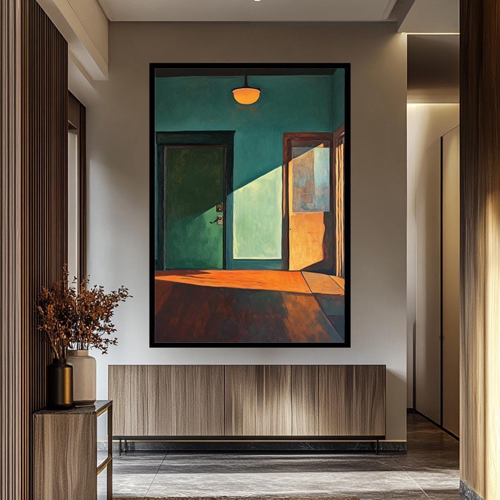 Canvas Wall Art | Edward Hopper Print of Sunlit Room - Modern Minimalist Home Decor