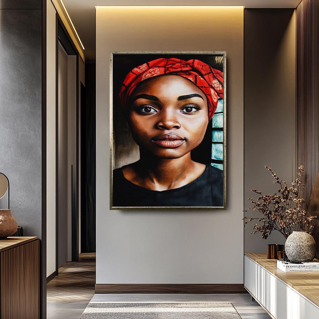 African Women Portrait Art - Bold Female Canvas Print | Cultural Wall Decor