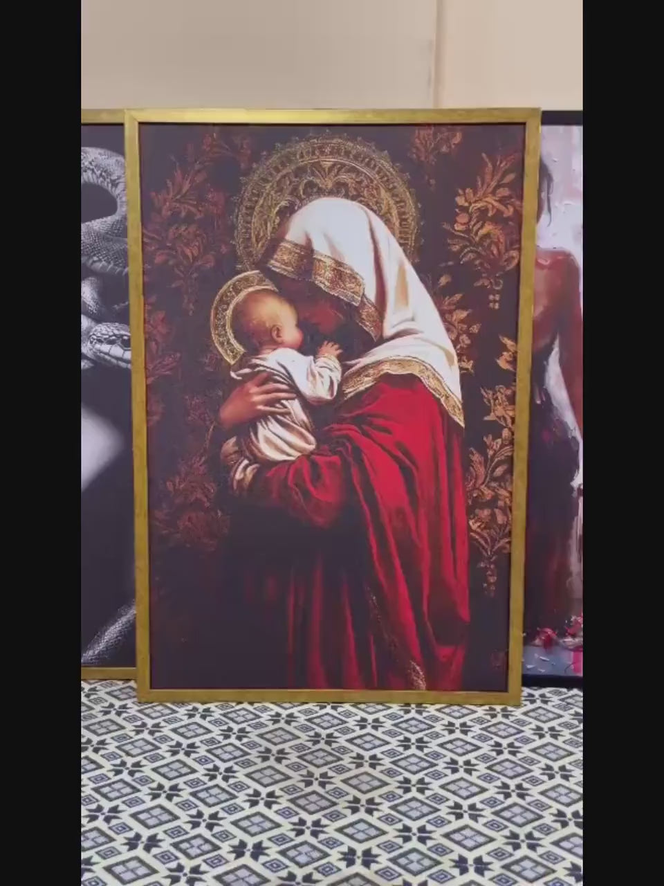 Virgin Mary Wall Art – Renaissance Religious Canvas Print | Sacred Family Artwork